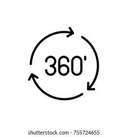 Modern degrees line icon. Premium pictogram isolated on a white background. Vector illustration. Stroke high quality symbol. Degrees icon in modern line style.