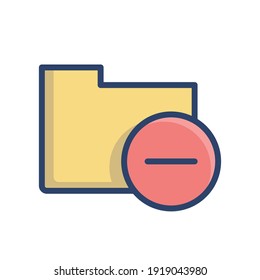 Modern delete folder icon emblem
