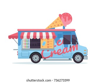 Modern Delicious Commercial Food Truck Vehicle - Ice Cream