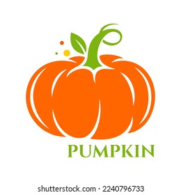 Modern and delicious vegetable pumpkin logo