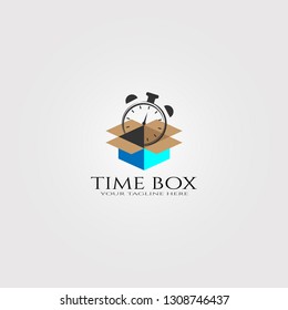 Modern Delivery clock logo template, vector logo for business corporate, time icon or symbol, abstract, element, illustration -vector