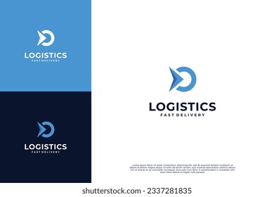 Modern delivery service logo design. Logistic logo innovation.