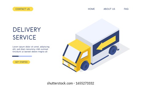 Modern Delivery Service vector isometric illustration. Good for business/delivery/work subjects.