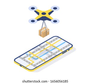 Modern Delivery Service vector isometric illustration. Good for business/delivery/work subjects.