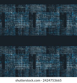 Modern denim  effect fabric texture print rug tye die retro rug, flooring, weaving pattern Plaid check design for carpet,  blanket digital weaving Ikat boho vintage vintage decor textile design .