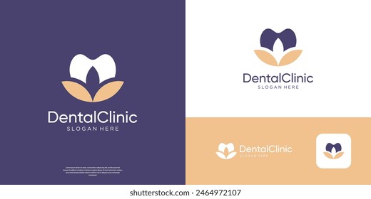 Plantilla de diseño de logotipo de cuidado dental moderno.