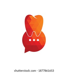 Modern dental chat logo design. Dental consulting icon.