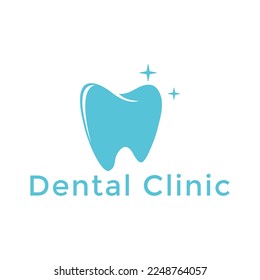 Modern dental clinic vector tooth logo
