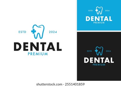 Moderno implante dentário logotipo modelo vetor ilustração