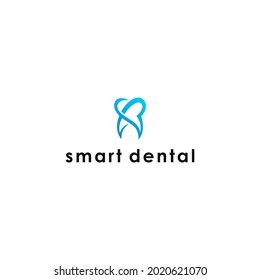 Modern Dental Logo Design. Abstract with Sharp Shapes. Medical Care Logo Illustration