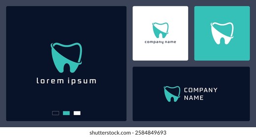 Modern dental logo design template