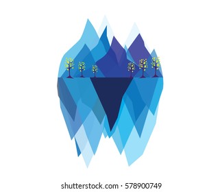 Modern Dental Logo Symbol - Nature Ice Forest Dentistry