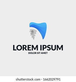Plantilla moderna de logotipo dental. Vector de símbolo de los dientes.