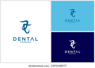 vector de logotipo dental moderno. Logo de dientes minimalistas icono único creativo
