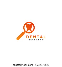Modern dental research logo design idea