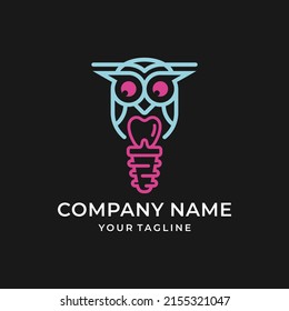 Modern Dentist Owl Logo Design