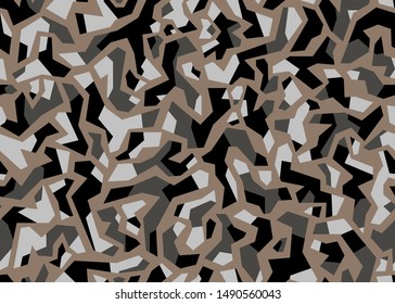 Modern Desert Camouflage seamless pattern. Vector background illustration. For print, textile, web, home decor, fashion, surface, graphic design