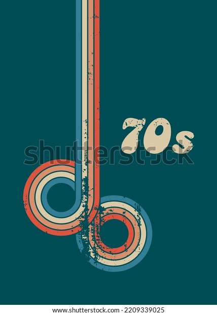Modern Design 70s Style Illustration Wall Stock Vector (Royalty Free ...