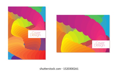 Modern design A4. Abstract blend shape colors design. Oval organic shapes. Used for design of presentations, print, flyer, business cards, invitations, calendars, sites, packaging, cover.