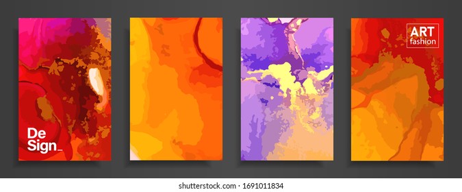 Modern design A4. Abstract bright marble texture colors vibrant paints. Used design presentations, print, flyers, business cards, invitations, calendars, sites, packaging, cover.