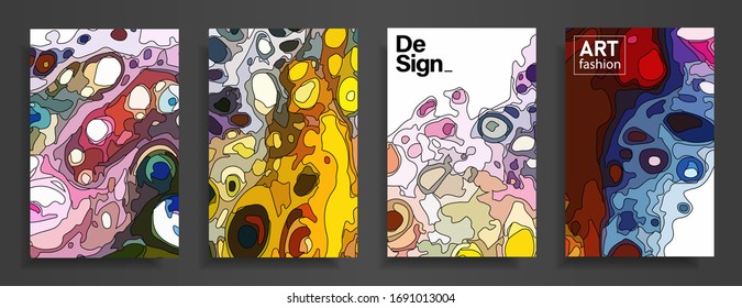 Modern design A4. Abstract bright marble texture colors vibrant paints. Used design presentations, print, flyers, business cards, invitations, calendars, sites, packaging, cover.