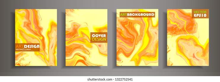 Modern design A4. Abstract marble texture of colored bright liquid paints. Splash trends paints. Used design presentations, print, flyer, business cards, invitations, calendars, sites, packaging, cove