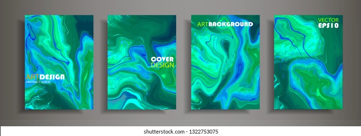 Modern design A4. Abstract marble texture of colored bright liquid paints. Splash trends paints. Used design presentations, print, flyer, business cards, invitations, calendars, sites, packaging, cove