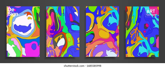 Modern design A4.Abstract bright texture of colored bright liquid paints.Splash  trends paints.Used design presentations, print,flyer,business cards,invitations, calendars,sites, packaging,cover.