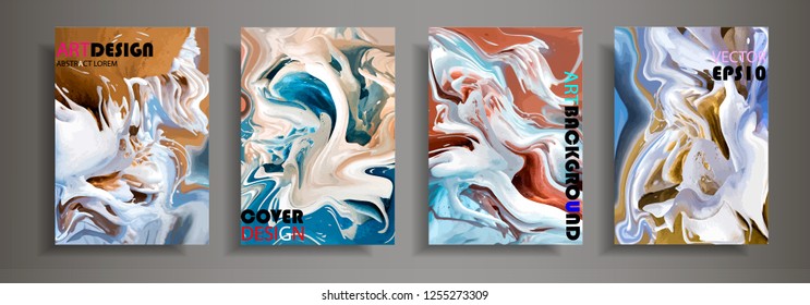 Modern design A4.Abstract marble texture of colored bright liquid paints.Splash acrylic paints.Used design cover,presentations,print,flyer,business cards,invitations, brochures,sites, packaging.