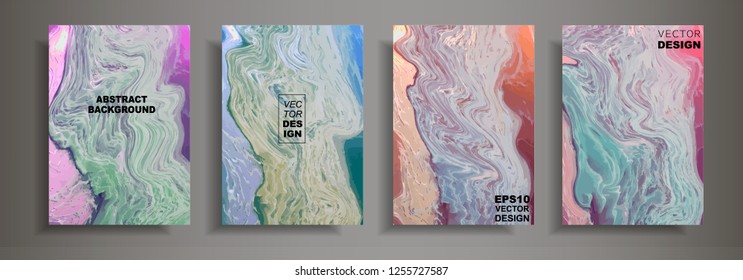 Modern design A4.Abstract marble texture of colored bright liquid paints.Splash acrylic paints.Used design cover,presentations,print,flyer,business cards,invitations, brochures,sites, packaging.
