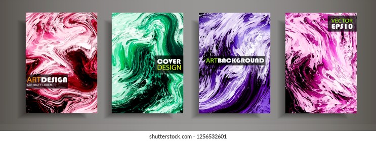 Modern design A4.Abstract marble texture of colored bright liquid paints.Splash neon acrylic paints.Used design presentations, print,flyer,business cards,invitations, calendars,sites, packaging,cover.