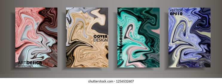 Modern design A4.Abstract marble texture of colored bright liquid paints.Splash neon acrylic paints.Used design presentations, print,flyer,business cards,invitations, calendars,sites, packaging,cover.