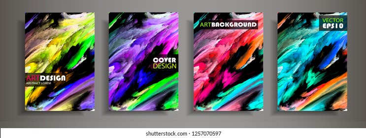 Modern design A4.Abstract marble texture of colored bright liquid paints.Splash neon acrylic paints.Used design presentations, print,flyer,business cards,invitations, calendars,sites, packaging,cover.