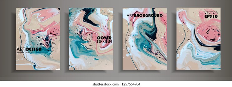 Modern design A4.Abstract marble texture of colored bright liquid paints.Splash watercolor  acrylic paints.Used design presentations, print,flyer,business cards,invitations, calendars,sites, packaging