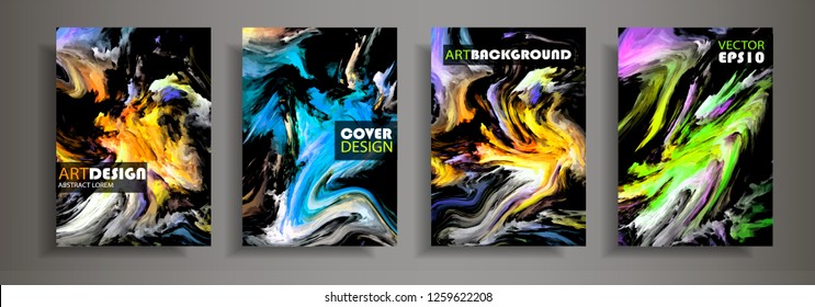Modern design A4.Abstract marble texture of colored bright liquid paints.Splash neon acrylic paints.Used design presentations, print,flyer,business cards,invitations, calendars,sites, packaging,cover.