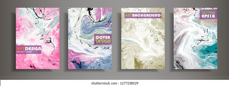 Modern design A4.Abstract marble texture of colored bright liquid paints.Splash neon trends paints.Used design presentations, print,flyer,business cards,invitations, calendars,sites, packaging,cover.