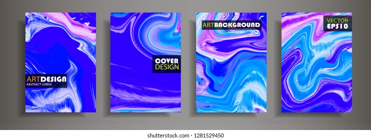 Modern design A4.Abstract marble texture of colored bright liquid paints.Splash  trends paints.Used design presentations, print,flyer,business cards,invitations, calendars,sites, packaging,cover.