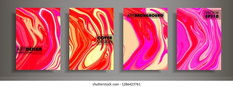 Modern design A4.Abstract marble texture of colored bright liquid paints.Splash  trends paints.Used design presentations, print,flyer,business cards,invitations, calendars,sites, packaging,cover.