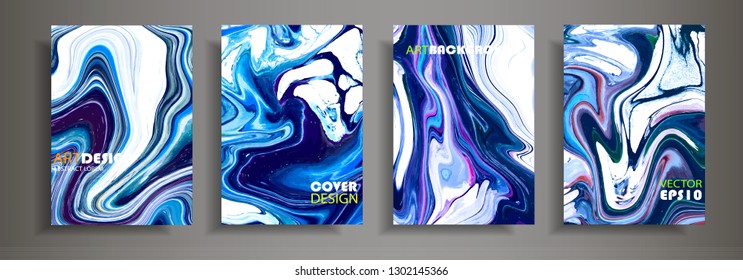 Modern design A4.Abstract marble texture of colored bright liquid paints.Splash trends paints.Used design presentations, print,flyer,business cards,invitations, calendars,sites, packaging,cover.