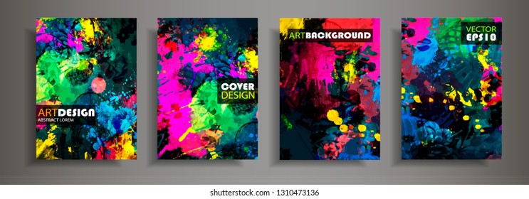 Modern design A4.Abstract marble texture of colored bright liquid paints.Splash trends paints.Used design presentations, print,flyer,business cards,invitations, calendars,sites, packaging,cover.