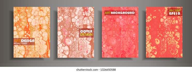 Modern design A4.Abstract multicolor marble texture of colored bright liquid paints. Splash trends paints. Used design presentations, print, flyer, business cards, invitations, calendars, sites.