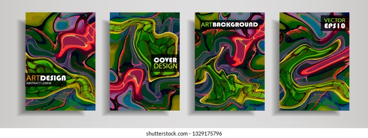 Modern design A4.Abstract multicolor marble texture of colored bright liquid paints. Splash trends paints. Used design presentations, print, flyer, business cards, invitations, calendars, sites.