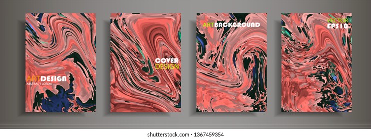 Modern design A4.Abstract multicolor marble texture of colored bright liquid paints. Splash trends paints. Used design presentations, print, flyer, business cards, invitations, calendars, sites.