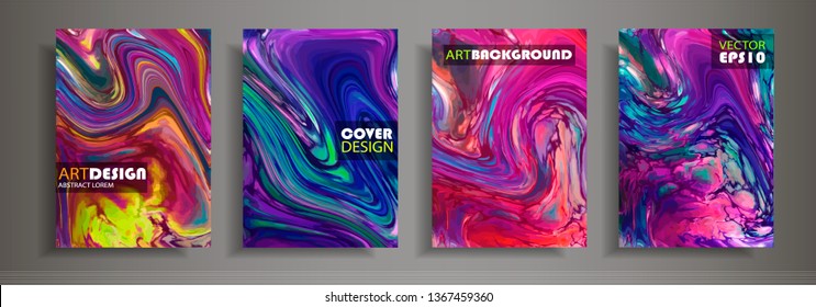 Modern design A4.Abstract multicolor marble texture of colored bright liquid paints. Splash trends paints. Used design presentations, print, flyer, business cards, invitations, calendars, sites.