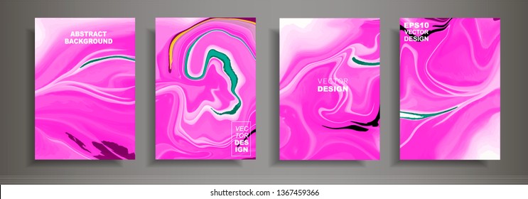 Modern design A4.Abstract multicolor marble texture of colored bright liquid paints. Splash trends paints. Used design presentations, print, flyer, business cards, invitations, calendars, sites.