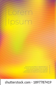 Diseño moderno A4.Líneas de póster abstracto, en un fondo amarillo.Se utiliza para presentaciones de diseño, impresión, volante, tarjetas de visita, invitaciones, calendarios, sitios, empaque, portada.