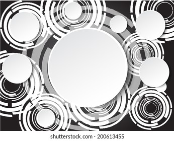 Modern Design. Abstract background with circle elements.