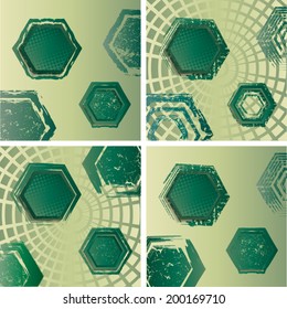 Modern Design. Abstract background with hexagon elements. 