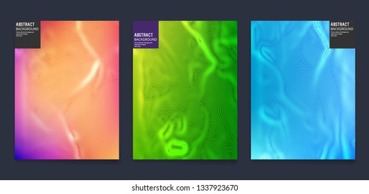 Modern Design Abstract Backgrounds, from Wavy Lines.