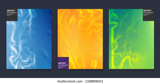 Modern Design Abstract Backgrounds, from Wavy Lines.
